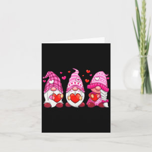Funny Cute Three Gnomies Nk Hearts Matching Vale  Card