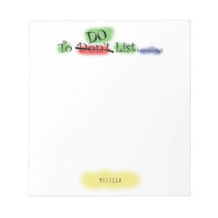 Funny Cute To Do List Personalized Notepad