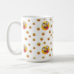"Funny Cute Tongue-Out Emoji Design" Coffee Mug