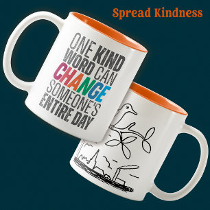 Funny Cute Trendy Change Quote Two-Tone Coffee Mug