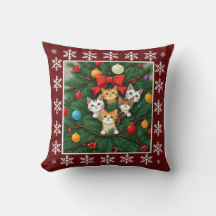 Funny Cute Trendy Stylish elegant Christmas Tree  Throw Pillow