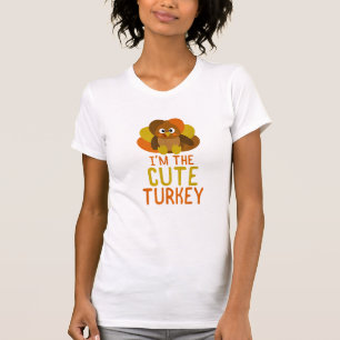 Funny Cute Turkey Family Matching Thanksgiving T-Shirt