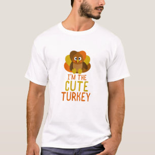Funny Cute Turkey Family Matching Thanksgiving  T-Shirt