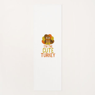 Funny Cute Turkey Family Matching Thanksgiving  Yoga Mat