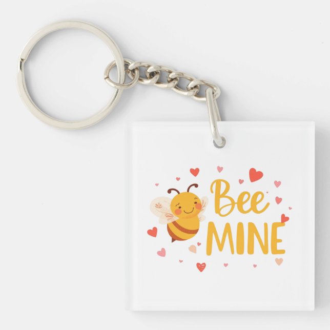 Funny & Cute Valentine’s Day Gift Keychain (Front)