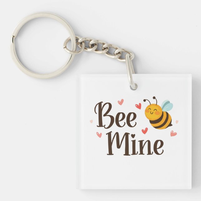 Funny & Cute Valentine’s Day Gift Keychain (Front)
