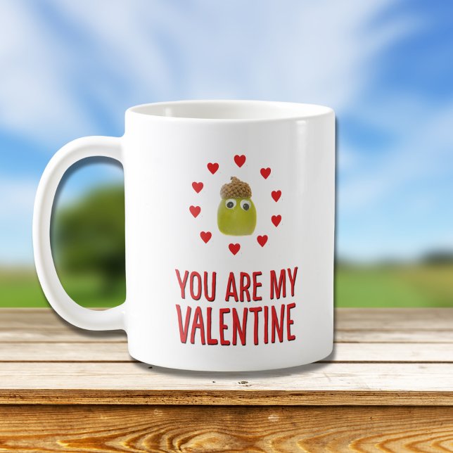 Funny cute vegans grapes Valentine's Day mug (Creator Uploaded)