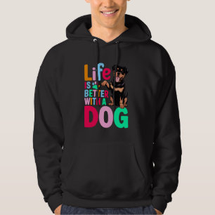 funny cute women rottie Rottweiler owner mom mama Hoodie