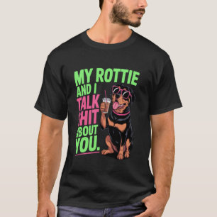 funny cute women rottie Rottweiler owner mom mama T-Shirt