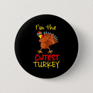 Funny Cutest Turkey Matching Family Group Thanksgi 2 Inch Round Button