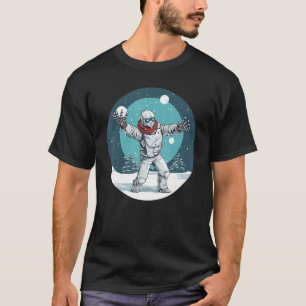 Funny Cyborg loves Snowball Fights for AI and Robo T-Shirt