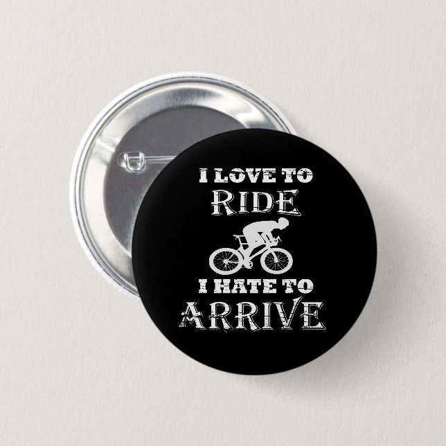 Funny cycling  2 inch round button (Front & Back)