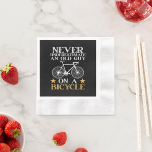 Funny Cycling Biker Humour Napkin