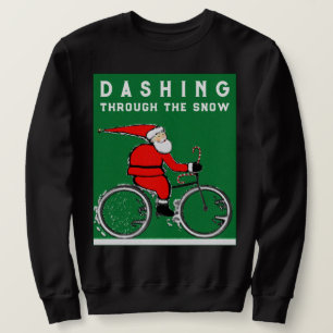Funny Cycling Cyclist Christmas Sweatshirt