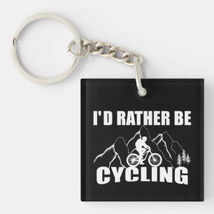 Funny cycling quote keychain