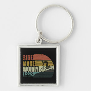 funny cycling quote keychain