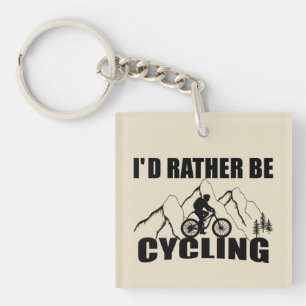 Funny cycling quote keychain