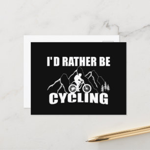 Funny cycling quote postcard