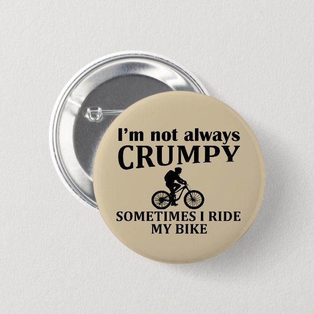 Funny cycling quotes 2 inch round button (Front & Back)