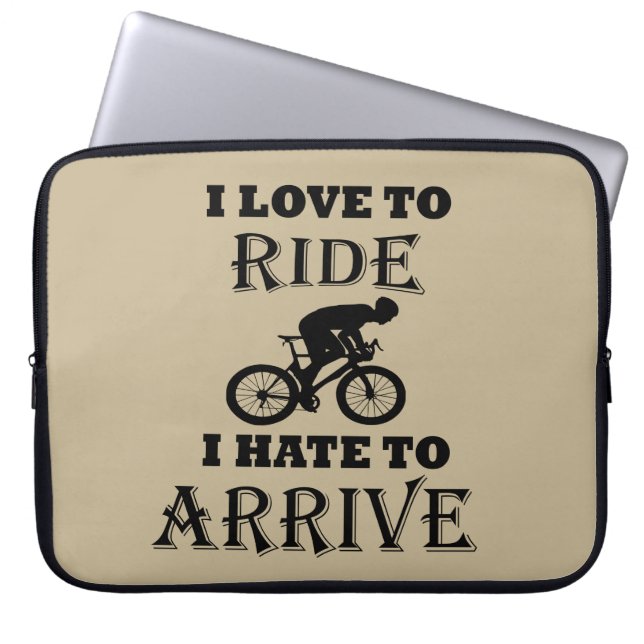 funny cycling quotes laptop sleeve (Front)