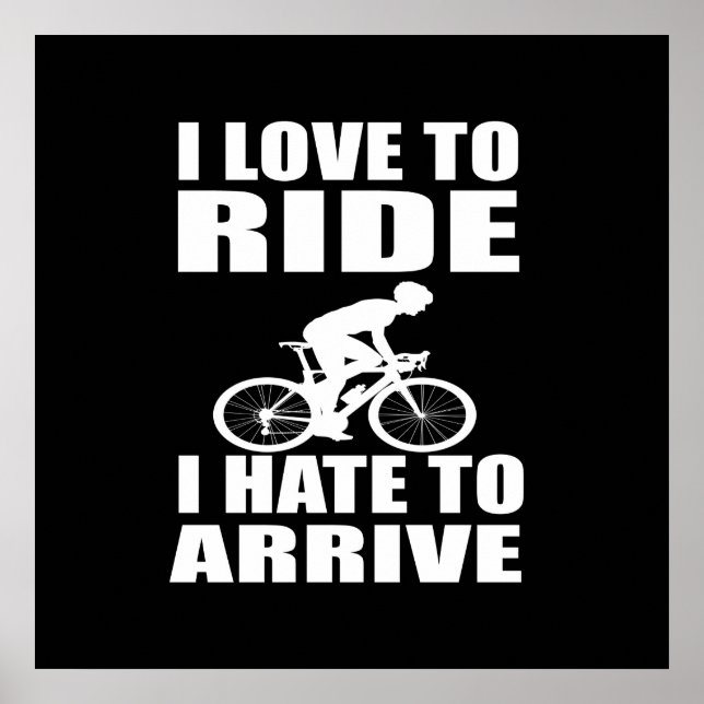 funny cycling quotes poster (Front)