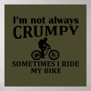 funny cycling quotes poster