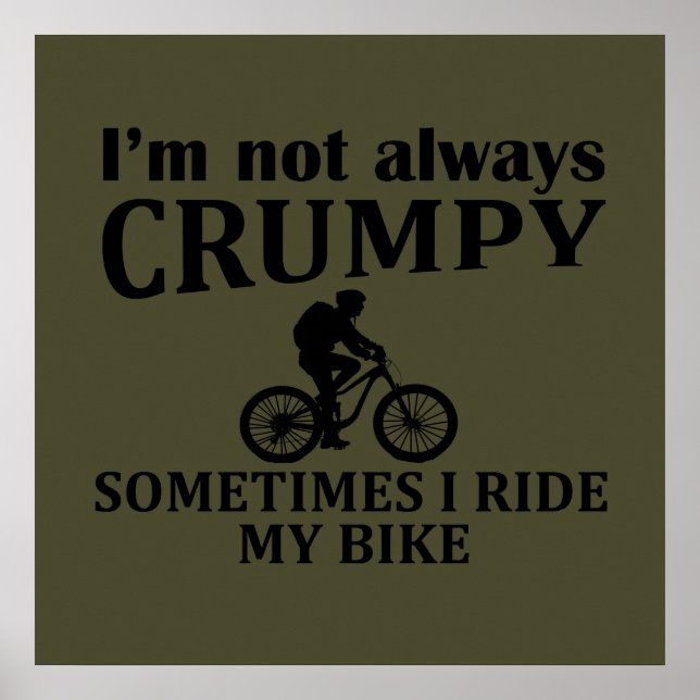 funny cycling quotes poster (Front)