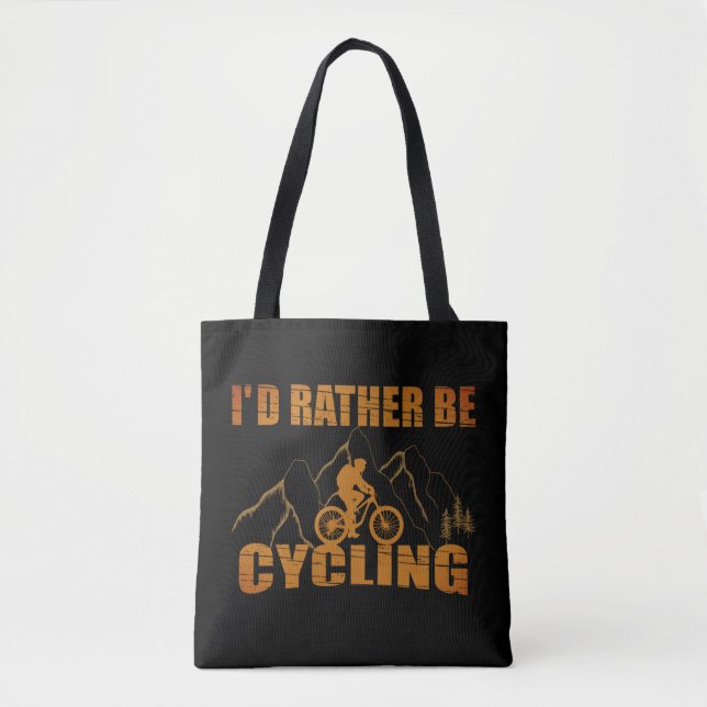Funny cycling quotes tote bag (Front)