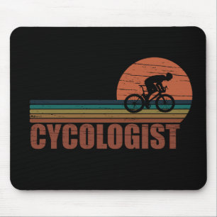 Funny Cycling Retirement - Vintage Cycologist  Mouse Pad