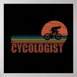 Funny Cycling Retirement - Vintage Cycologist Poster