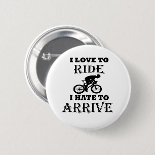 Funny cycling saying 2 inch round button