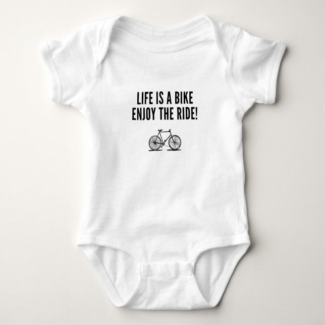 Funny cycling saying baby bodysuit (Front)