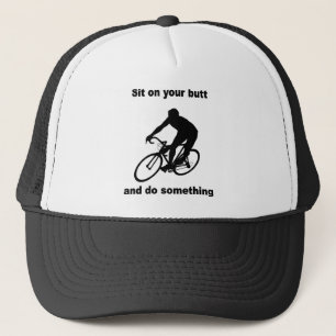 Funny cycling trucker hat
