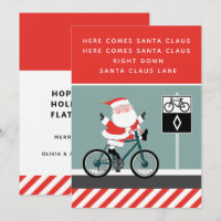 Funny Cyclist Biking Holiday Card