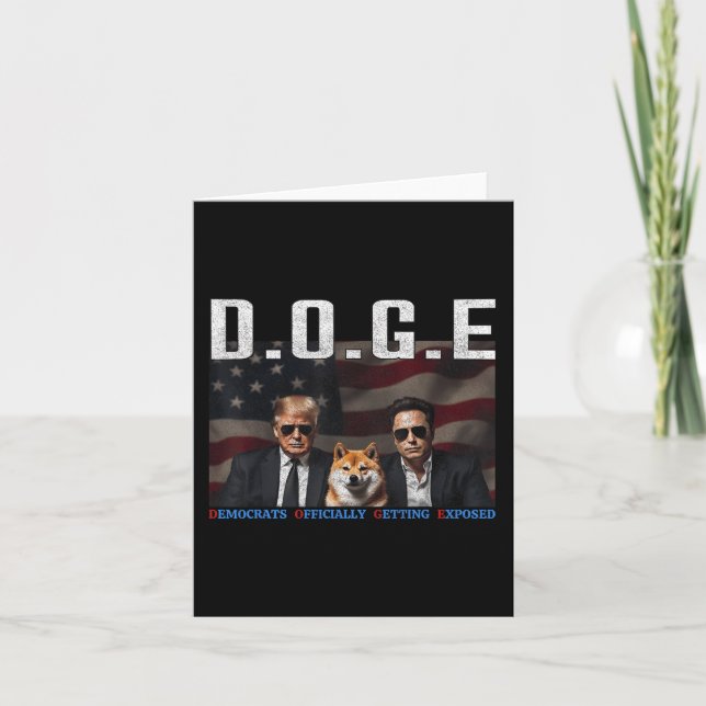 Funny D.o.g.e Doge Democrats Officially Getting Card (Front)