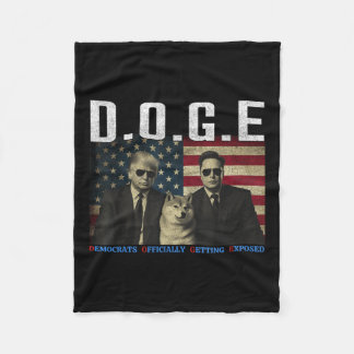 Funny D.o.g.e Doge Democrats Officially Getting Ex Fleece Blanket
