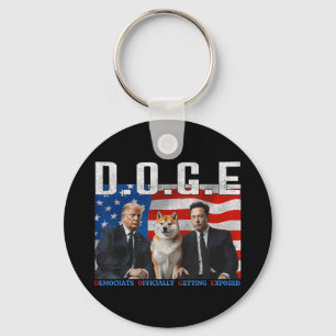 Funny D.o.g.e Doge Democrats Officially Getting Ex Keychain