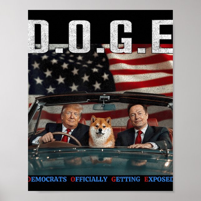 Funny D.o.g.e Doge Democrats Officially Getting Ex Poster (Front)