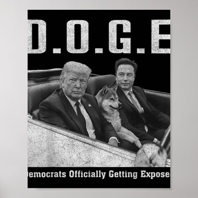 Funny D.o.g.e Doge Democrats Officially Getting Ex Poster (Front)