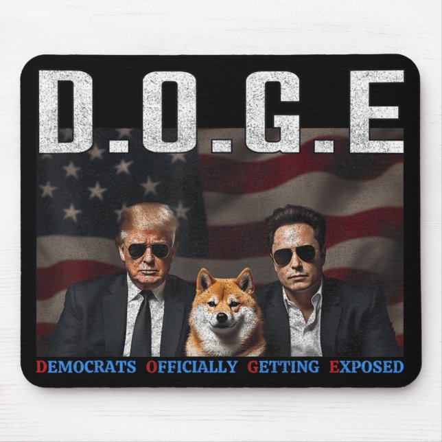 Funny D.o.g.e Doge Democrats Officially Getting Mouse Pad (Front)