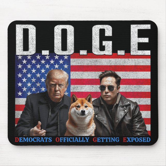 Funny D.o.g.e Doge Democrats Officially Getting Mouse Pad (Front)