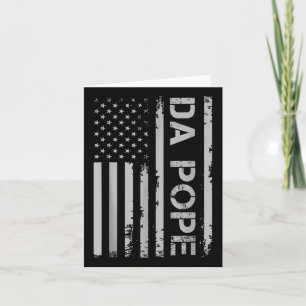 Funny Da Pope Catholic Humour Vintage America Flag Card