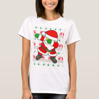 Funny Dabbin Santa  Christmas Sleeve Shirt,. T-Shirt