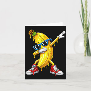 Funny Dabbing Banana Lover Usa Drip Kids Boys Card