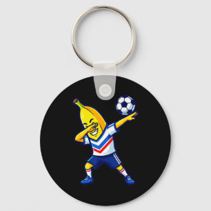 Funny Dabbing Banana Soccer Player Football Sport Keychain