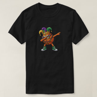 Funny Dabbing Basketball Ball Mardi Gras Jester T-Shirt