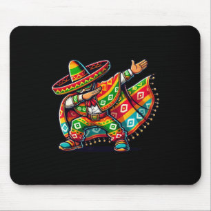 Funny Dabbing Boys Mexican Poncho Cinco De Mayo Mouse Pad