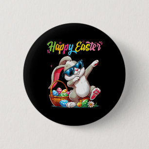 Funny Dabbing Bunny Easter Happy Easter For Boys G 2 Inch Round Button