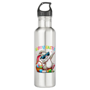 Funny Dabbing Bunny Easter Happy Easter for Boys G 710 Ml Water Bottle