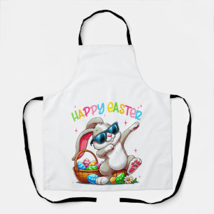Funny Dabbing Bunny Easter Happy Easter for Boys G Apron